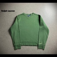 90s~ Ralph Lauren Vネック ロゴ刺繍 スウェット トレーナー | Vintage.City 빈티지숍, 빈티지 코디 정보