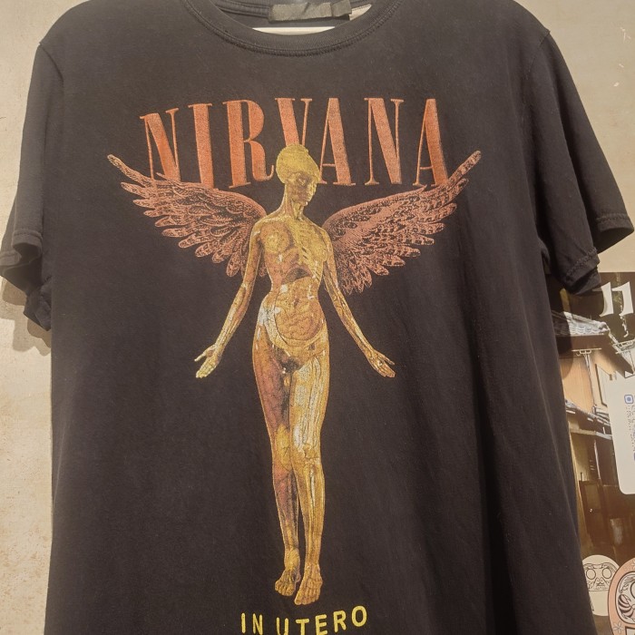NIRVNA(ニルバーナ)バンドTシャツ　Mサイズ　ブラック　コットンポリ　2725 | Vintage.City 빈티지숍, 빈티지 코디 정보