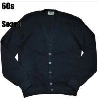 【稀少】 60s Sears アルパカ カーディガン 黒　ブラック　グランジ　ヴィンテージ　サイズL | Vintage.City 古着屋、古着コーデ情報を発信