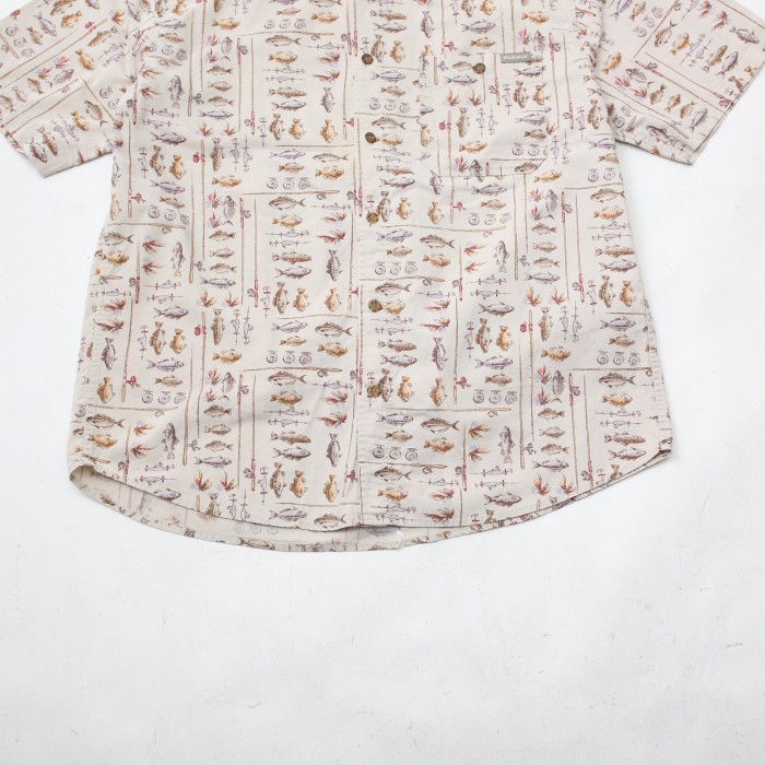 ウールリッチ 釣り柄 半袖シャツ Woolrich Fishing Pattern Cotton S/S Shirt# | Vintage.City 古着屋、古着コーデ情報を発信