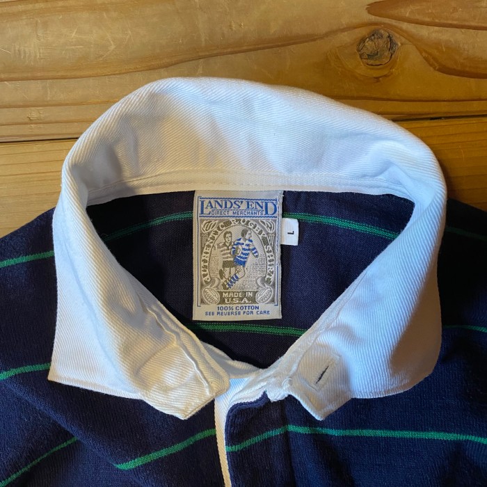 lands'end border rugby shirts | Vintage.City 빈티지숍, 빈티지 코디 정보