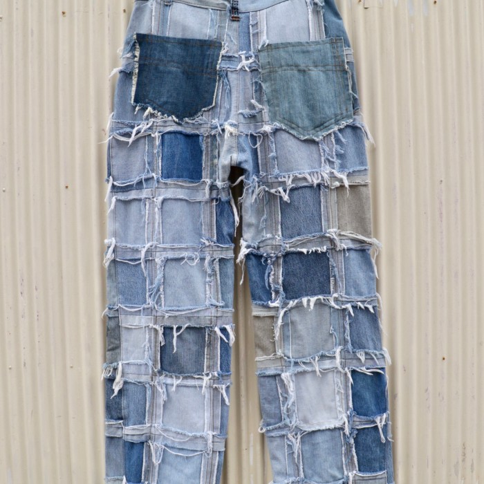 【"CUSTOM" patchwork design denim pants】 | Vintage.City Vintage Shops, Vintage Fashion Trends