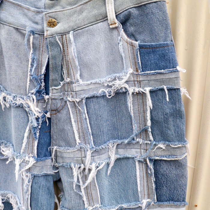 【"CUSTOM" patchwork design denim pants】 | Vintage.City 古着屋、古着コーデ情報を発信