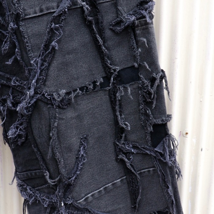 【"CUSTOM" black crust denim pants】 | Vintage.City Vintage Shops, Vintage Fashion Trends