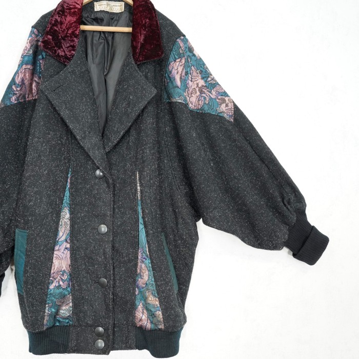 *SPECIAL ITEM* USA VINTAGE MAGGIE M LAWRENCE COLLECTION PATTERNED SWITCHED WOOL VELOUR DESIGN JACKET/アメリカ古着柄切替ウールベロアデザインジャケット | Vintage.City Vintage Shops, Vintage Fashion Trends