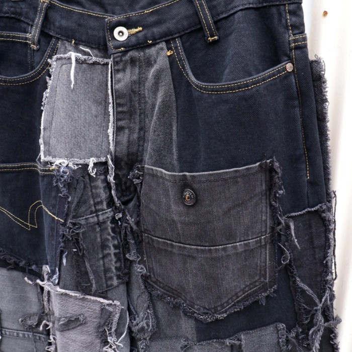 【"CUSTOM" black crust denim pants】 | Vintage.City 古着屋、古着コーデ情報を発信
