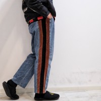 90's Corduroy Switching "Line Design" Denim Trousers | Vintage.City 빈티지숍, 빈티지 코디 정보