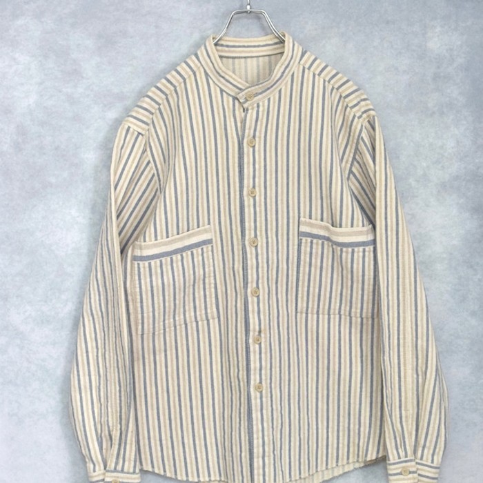 stand collar cotton shirts | Vintage.City 빈티지숍, 빈티지 코디 정보
