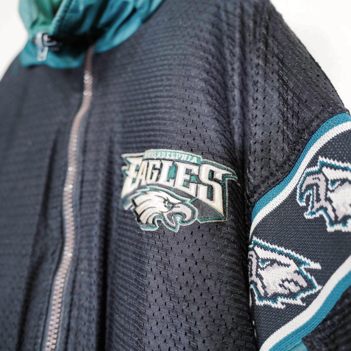 USA VINTAGE NFL EAGLES TEAM EMBROIDERY DESIGN ZIP UP BLOUSON/アメリカ古着NFLチーム刺繍デザインジップアップブルゾン | Vintage.City 古着屋、古着コーデ情報を発信