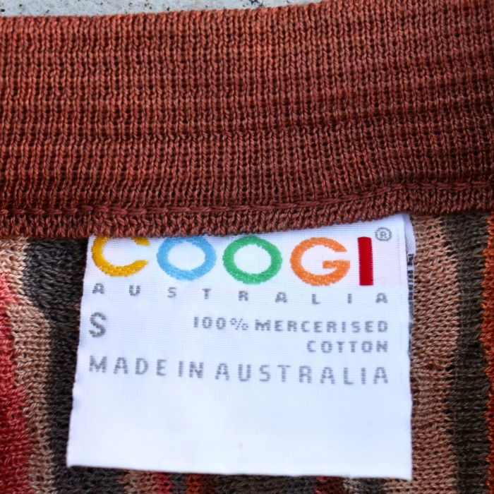 【"COOGI" multi color marcerised cotton 3D-knit】 | Vintage.City 古着屋、古着コーデ情報を発信