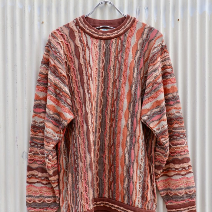 【"COOGI" multi color marcerised cotton 3D-knit】 | Vintage.City 빈티지숍, 빈티지 코디 정보