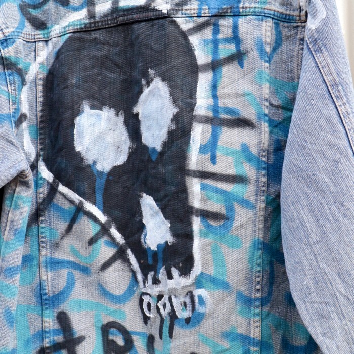 【完全一点物 hand-painted denim jacket】 | Vintage.City 古着屋、古着コーデ情報を発信