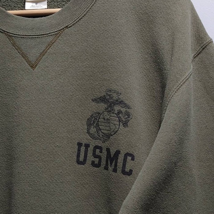 90’s M.J.SOFFE USA製 “USMC” ミリタリー スウェット オリーブ M アメリカ海兵隊 | Vintage.City 빈티지숍, 빈티지 코디 정보