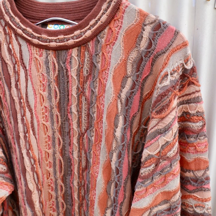 【"COOGI" multi color marcerised cotton 3D-knit】 | Vintage.City 빈티지숍, 빈티지 코디 정보