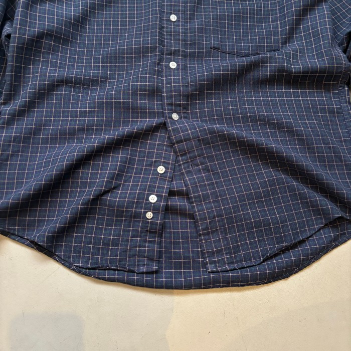 80s LLBean B/D check shirt “single needle tailoring” “size 15 1/2-32” 80年代 エルエルビーン ボタンダウンシャツ チェックシャツ シングルニードルテーラリング | Vintage.City 빈티지숍, 빈티지 코디 정보