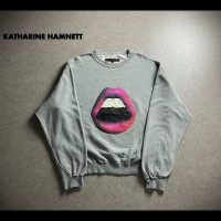 00s~ KATHARINE HAMNETT ロゴ 唇 プリントスウェット | Vintage.City 古着屋、古着コーデ情報を発信