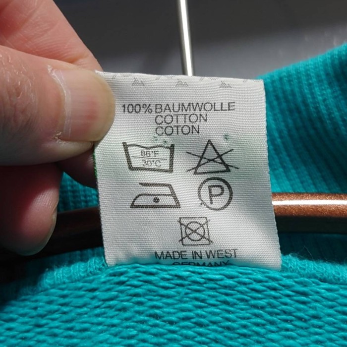 80’s Ahorn Dress 西ドイツ製 スウェット トラックジャケット ターコイズ ロゴ刺繍 | Vintage.City 古着屋、古着コーデ情報を発信